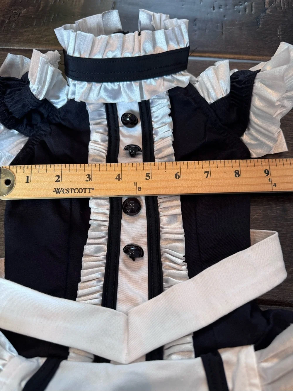 Weissman 10757 Enchanted Maid Dance Costume Black White Ruffle Size SC